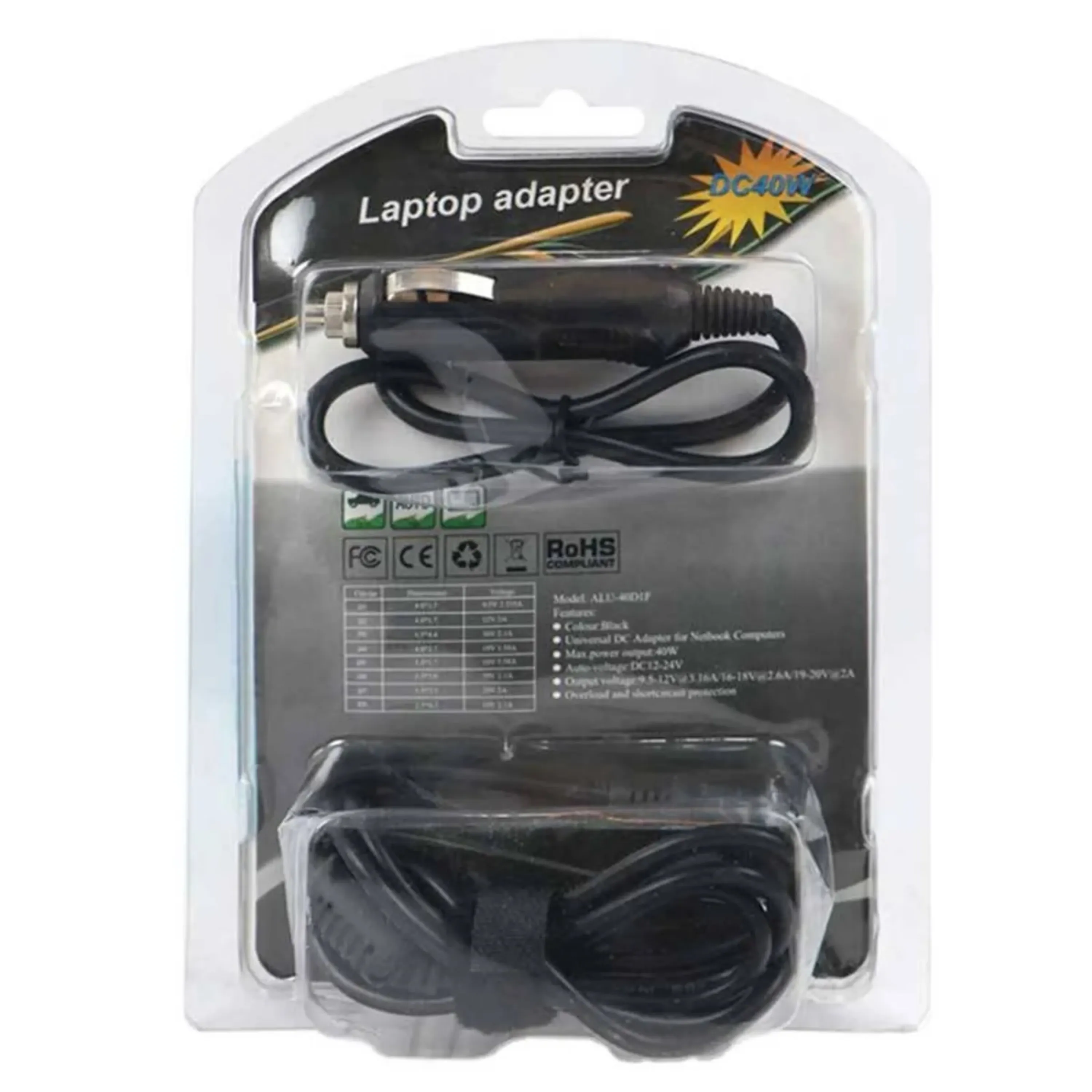 شارژر لپ تاپ فندکی 8 سر ALU-40DIF 40W شارژر لپ تاپ فندکی 8 سر ALU-40DIF 40W